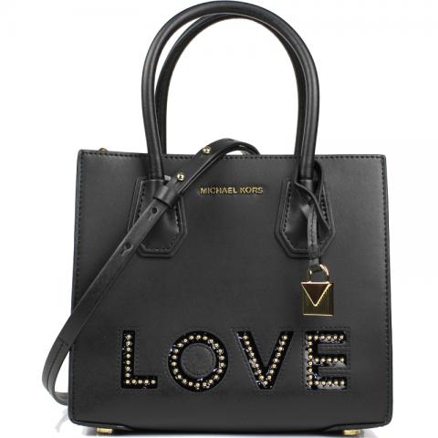 MICHAEL KORS 迈克·科尔斯 MK女包LOVE斜跨单间包牛皮锁扣手提包杨幂同款中号3OH7GM9M6O